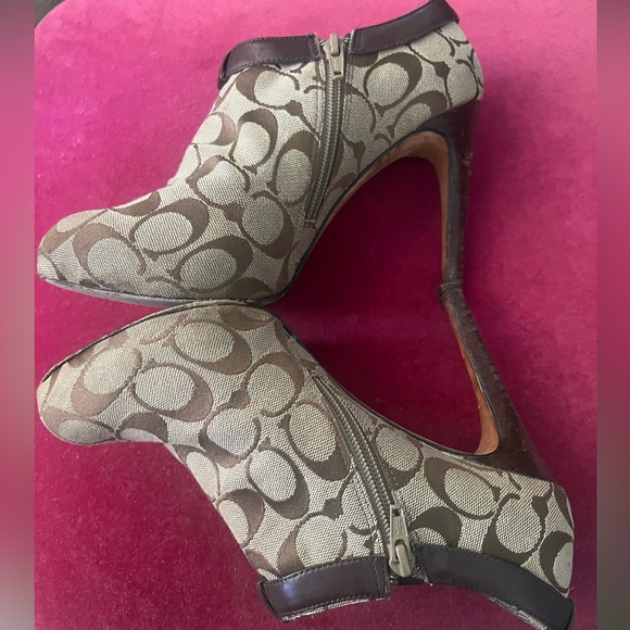 Coach Tan Monogram Booties - Picture 5 of 7